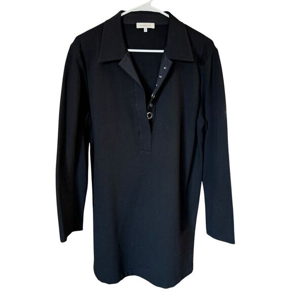 LAFAYETTE 148 NEW YORK Marisa Dress In Kindmade Italian Punto Milano XL Goth - Picture 1 of 6